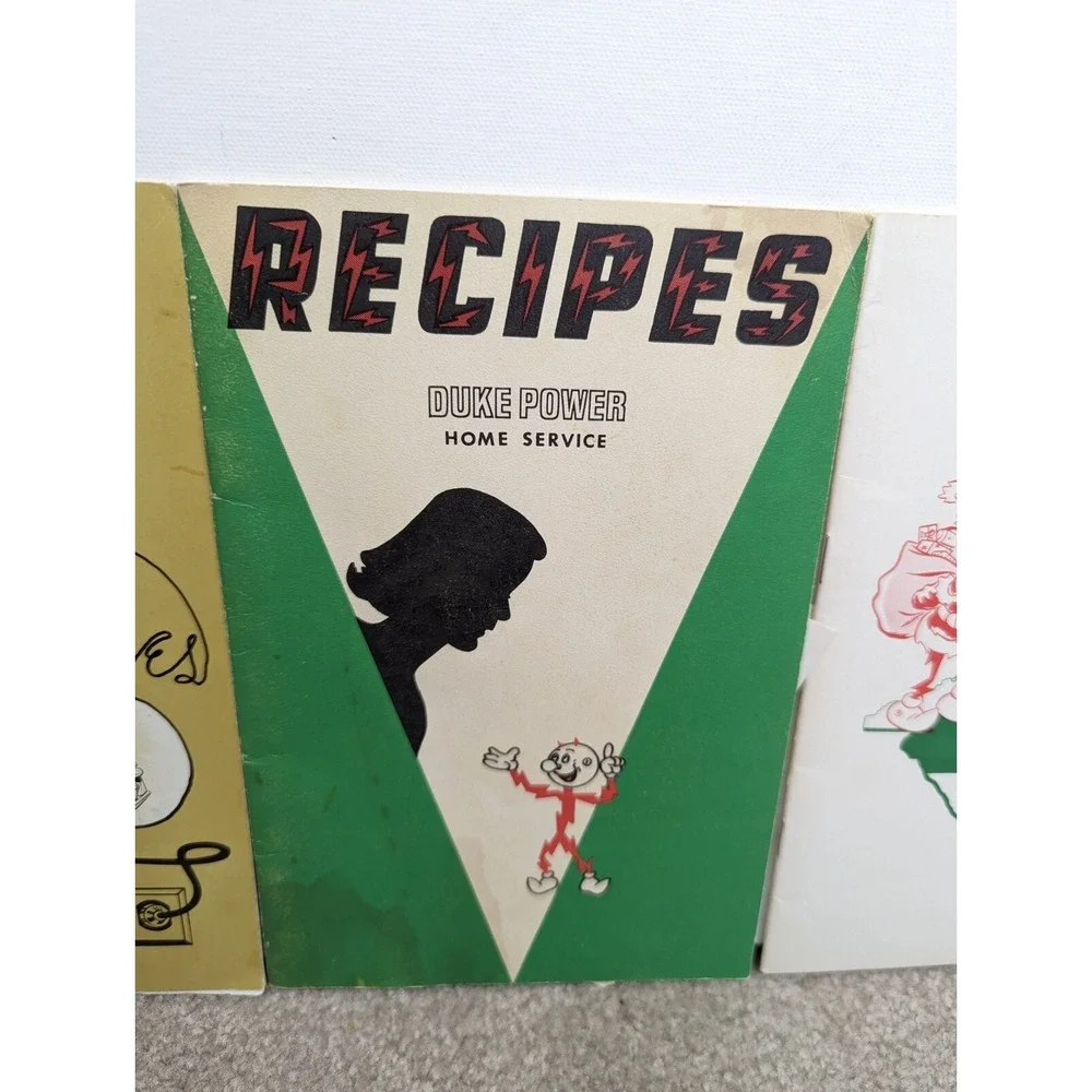 Vtg Duke Power Merry Christmas Reddy Kilowatt Cookbooks‎ (3) Collectable Advert